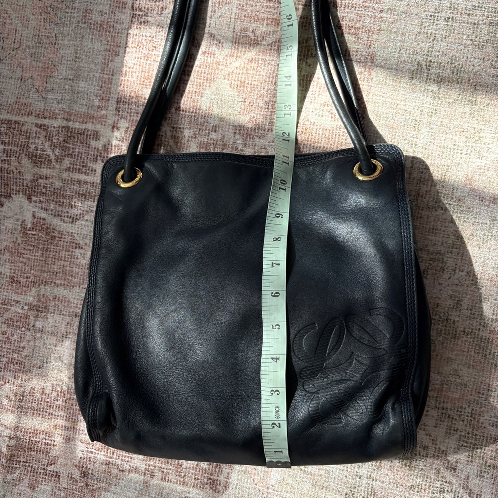 vintage Loewe shopper bag dark navy blue - Picture 6 of 8
